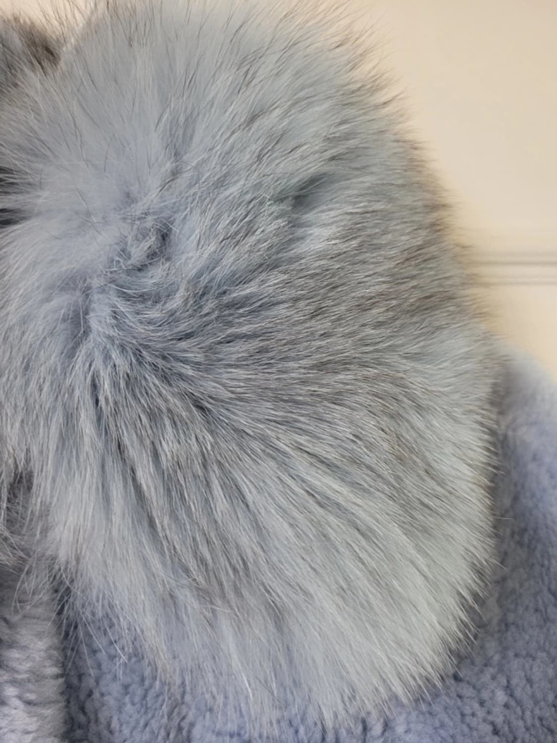 사가퍼스 양모자켓 하늘색상 상품이미지5