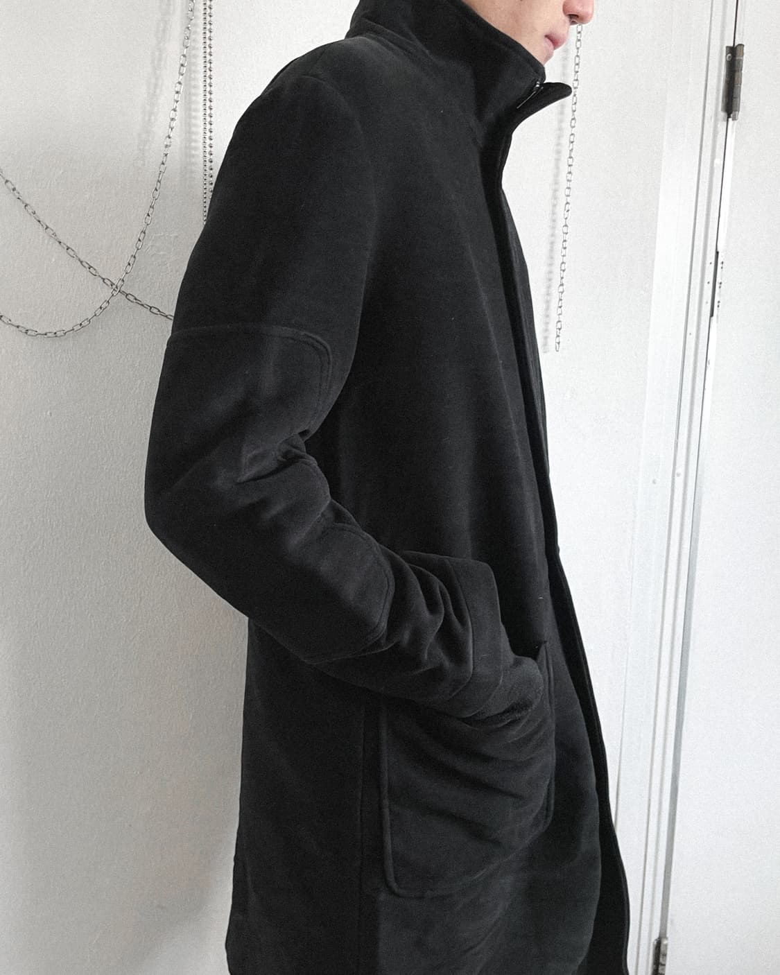 80s verri italy 몰스킨 패널라이징 롱코트 상품이미지1