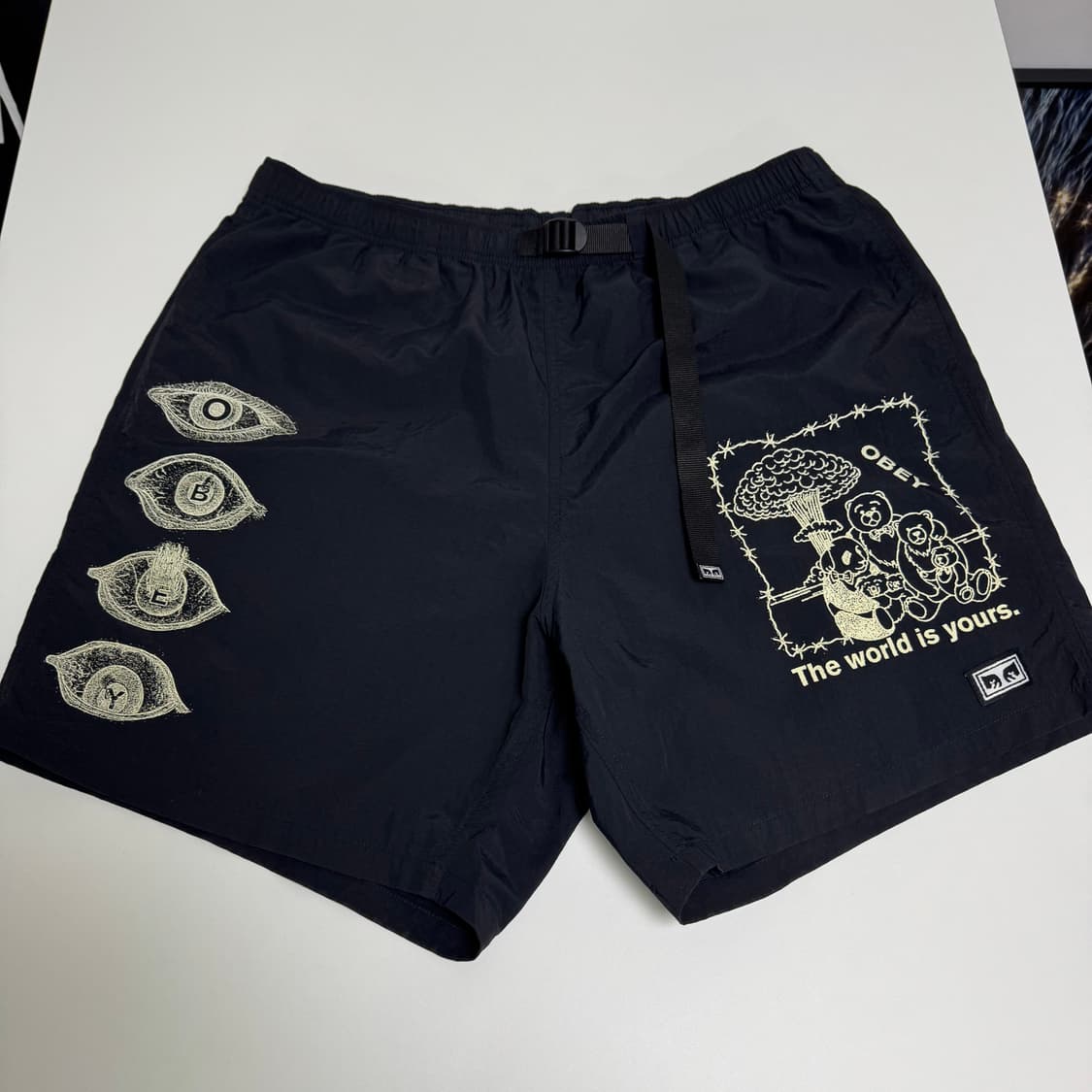 오베이 디스토피아 메세지 쇼츠 XL 상품이미지1
