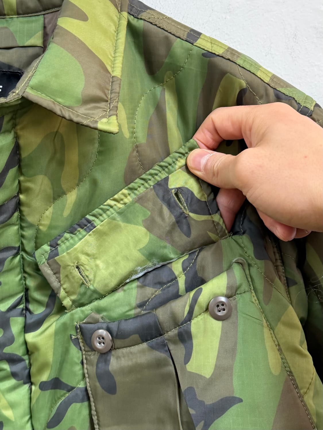 HUF 허프 카모플라쥬 퀼팅 자켓 L 상품이미지6