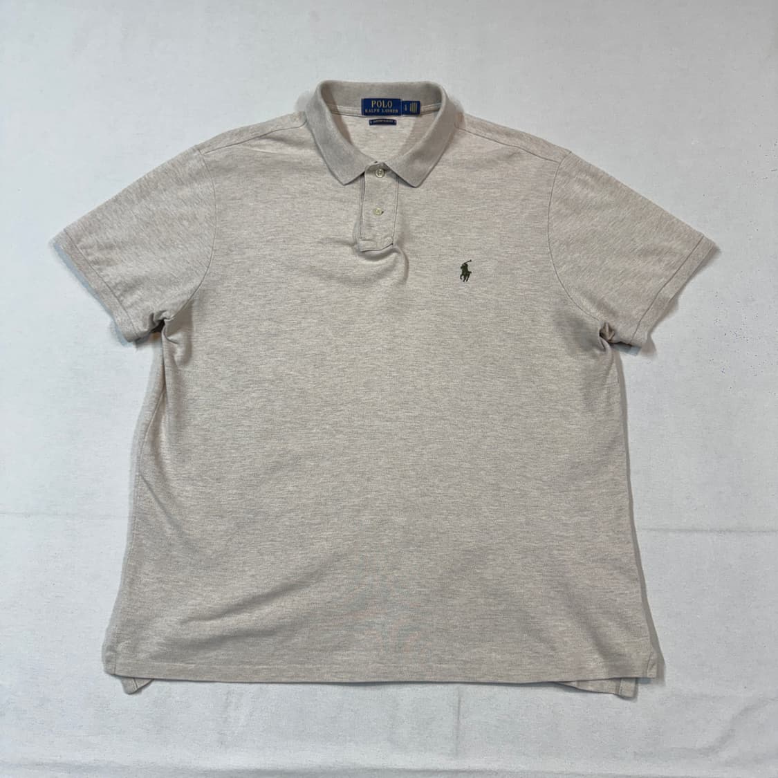 L) 폴로 랄프로렌 클래식 오트밀 베이지 반팔 카라티 PK W37 상품이미지1