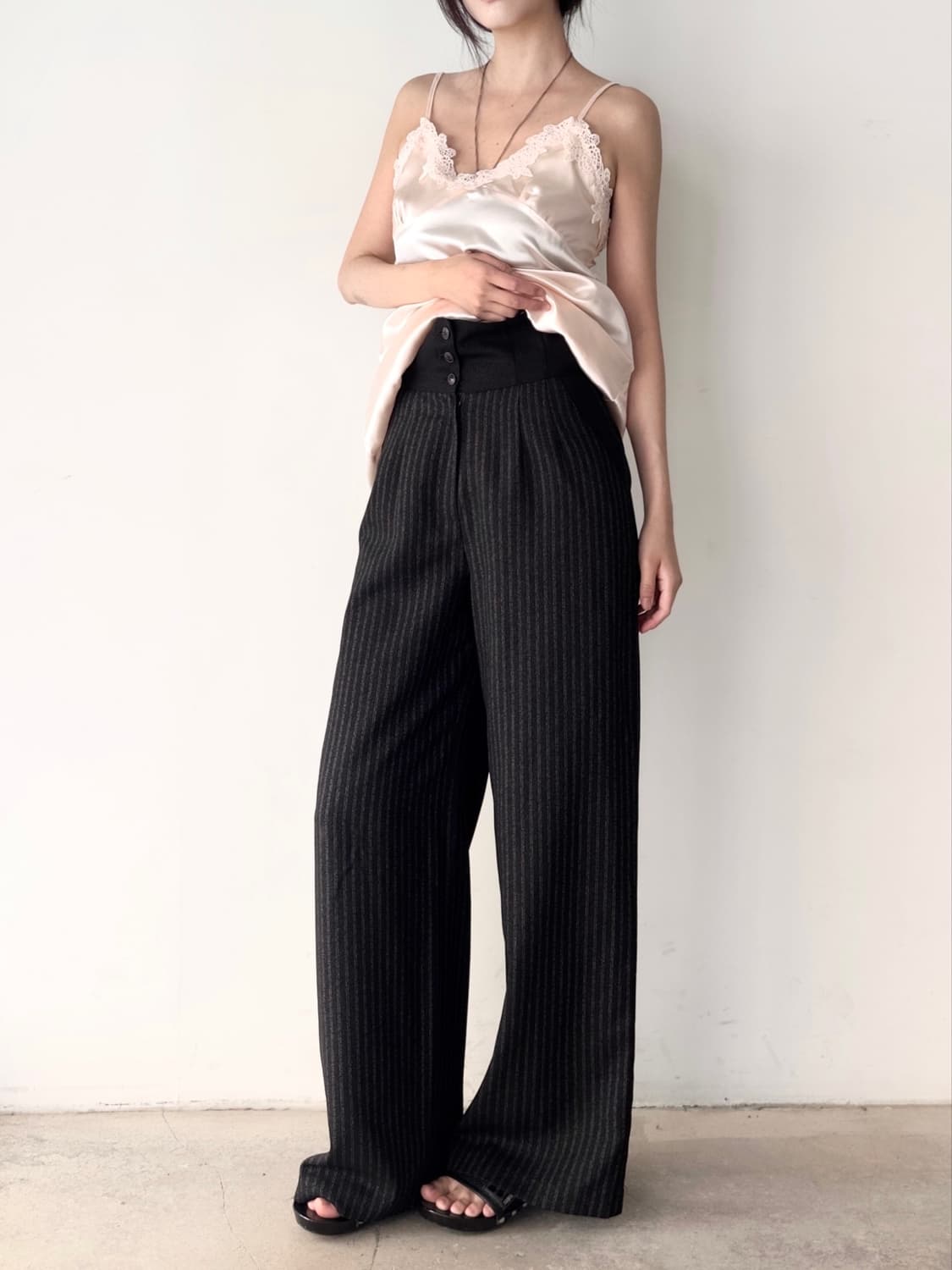 Stripe high button slacks 상품이미지6