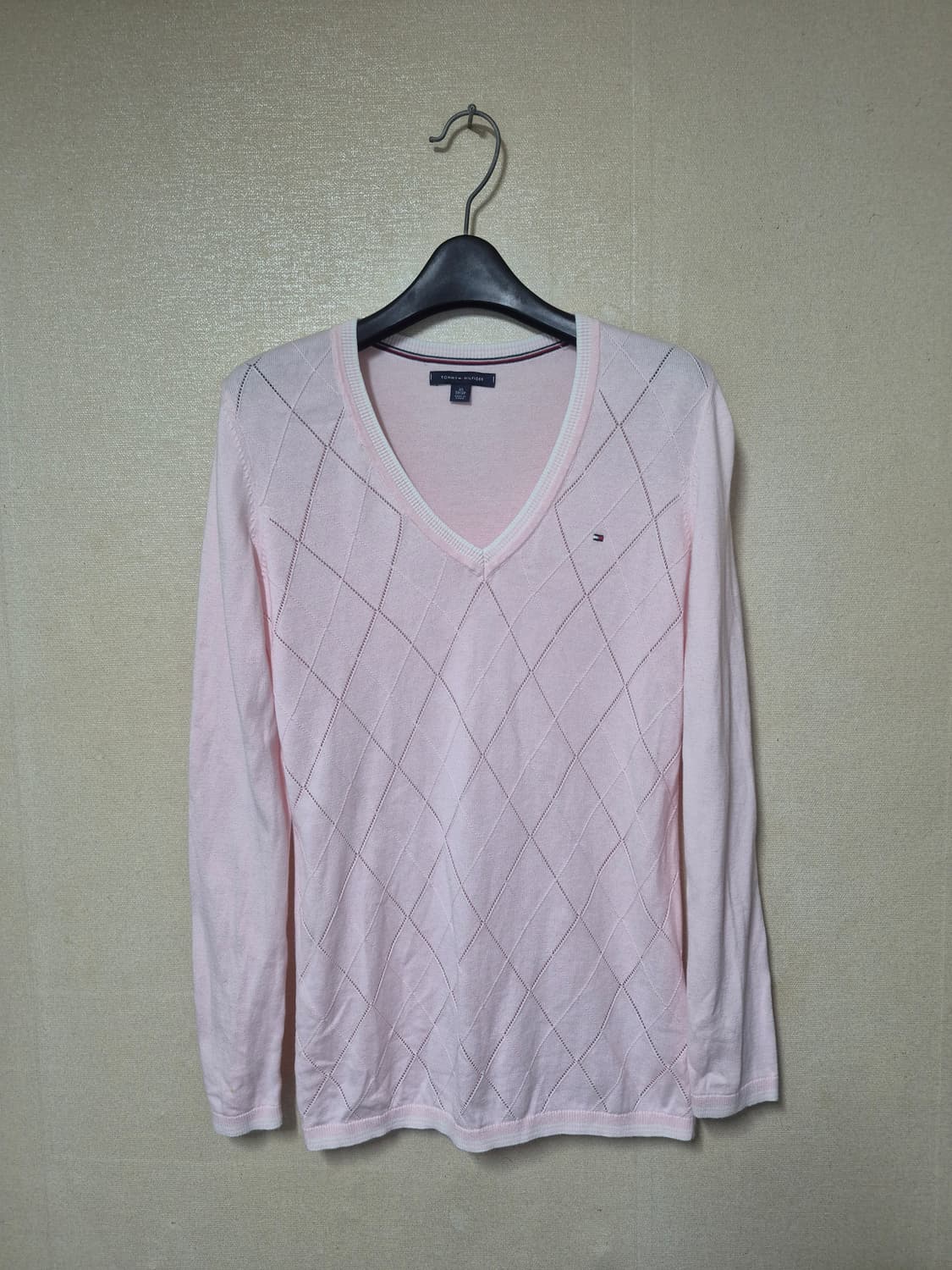 타미힐피거 브이넥 코튼니트 상품이미지1