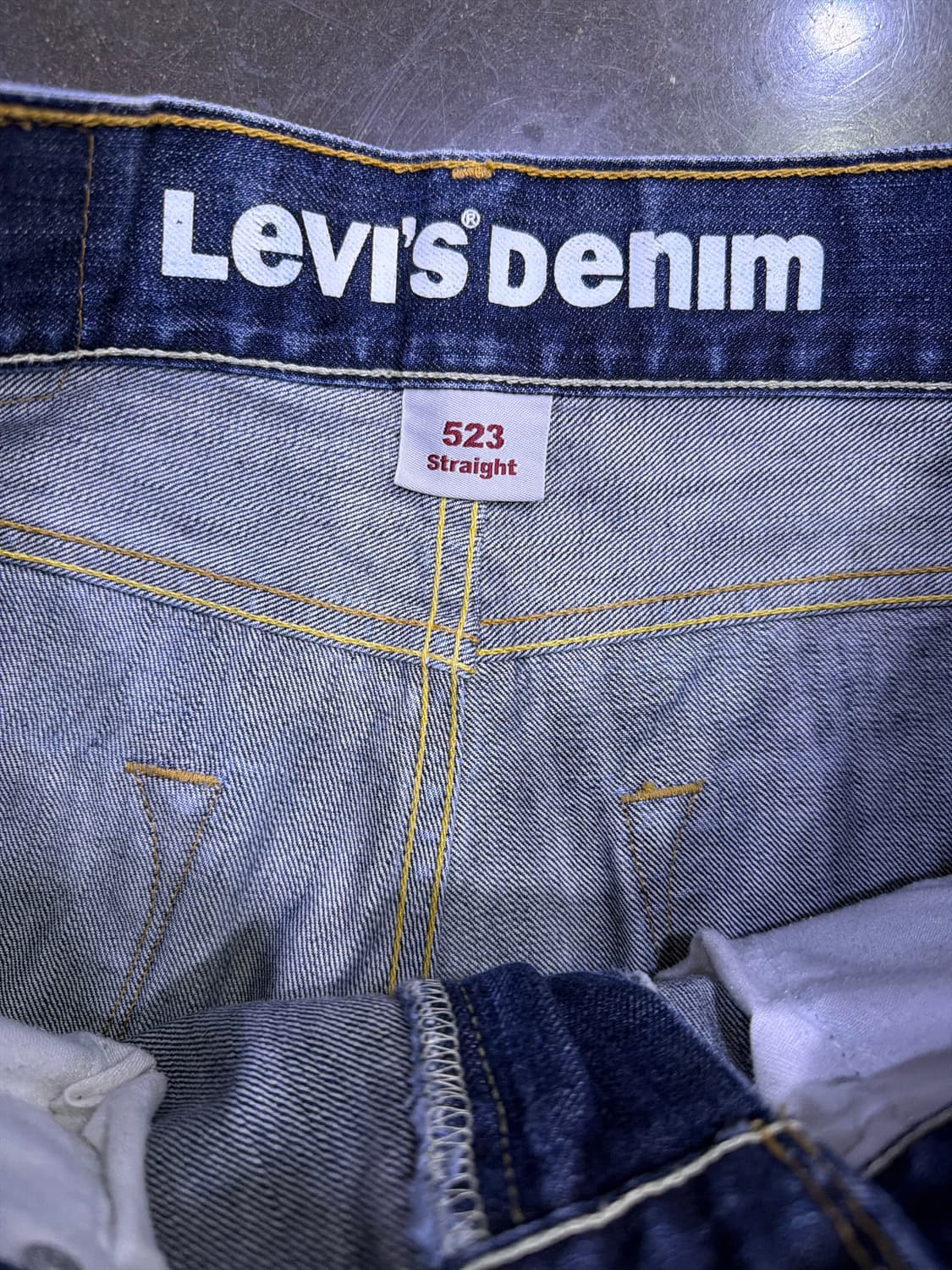 리바이스 523 스트레이트핏 워싱 인디고 데님팬츠 32 상품이미지8