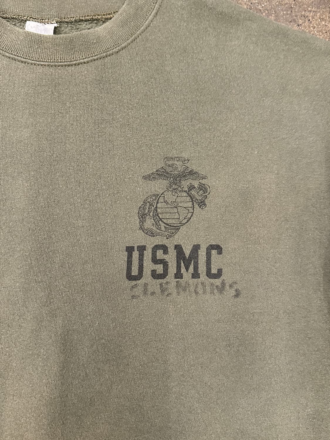 90s 50/50 made in USA  USMC 빈티지 스웻셔츠 L 상품이미지3