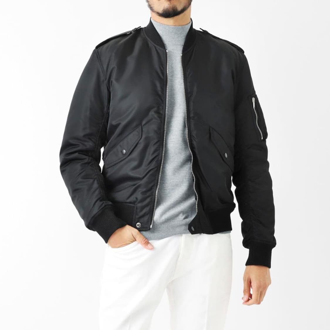 [52] 생로랑 나일론 봄버 ma1 플라이트 자켓 항공점퍼 상품이미지8