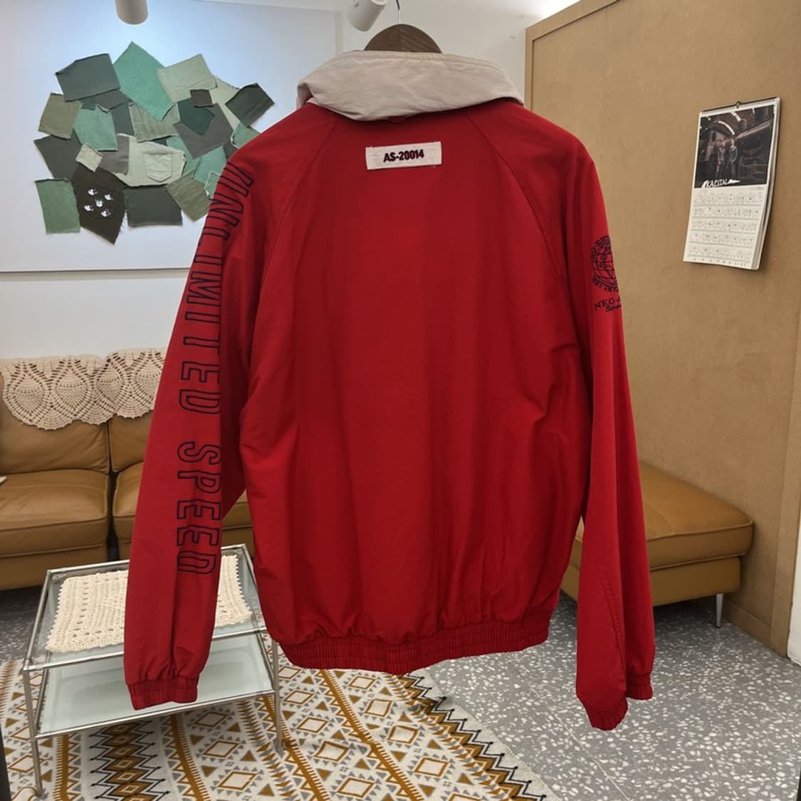 아식스 올드스쿨 레트로 오버핏 레터링 바람막이 자켓 105 C10719 상품이미지4