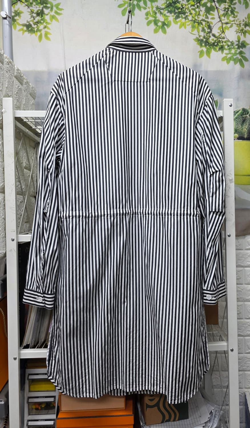 준지 롱셔츠 롱야상 95~100 스트라이프 봄~여름 셔츠코트 MM67 상품이미지5