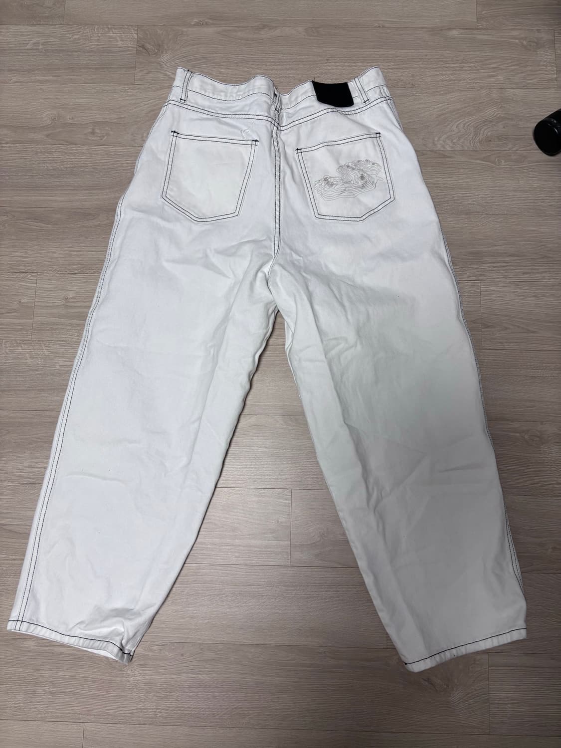 스웨이드 무신사 데님팬츠 화이트 L 상품이미지1