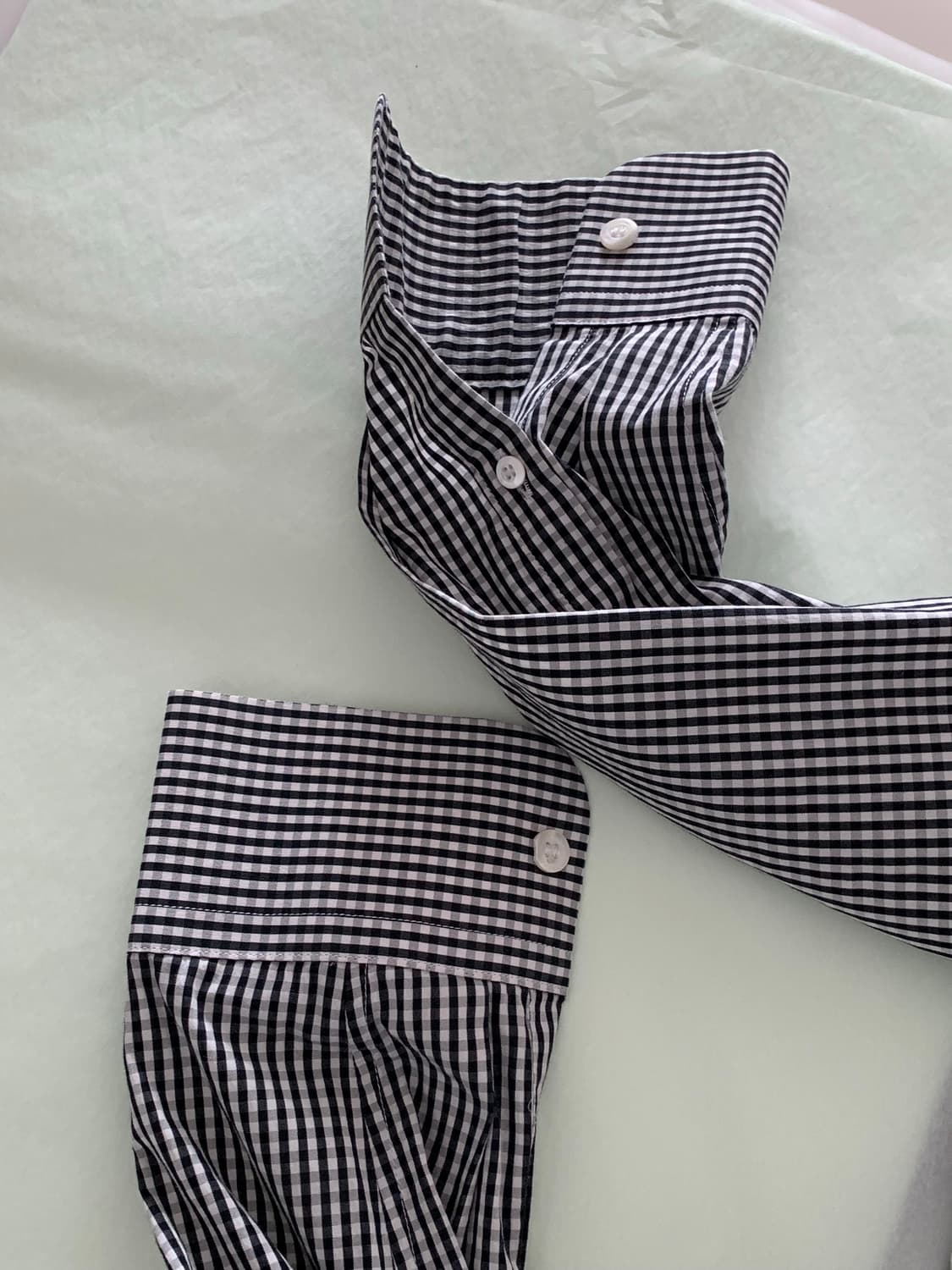 00's "PRADA" cotton check Shirt  상품이미지5