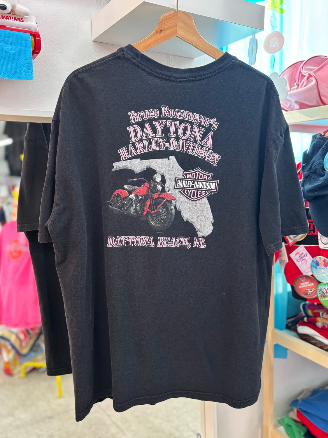 Vintage Pink Point Harley Davidson T Shi 상품이미지3