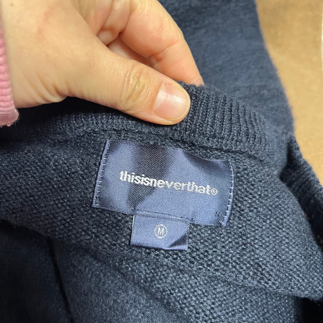 디스이즈네버댓 아가일 패턴 가디건 m 상품이미지2