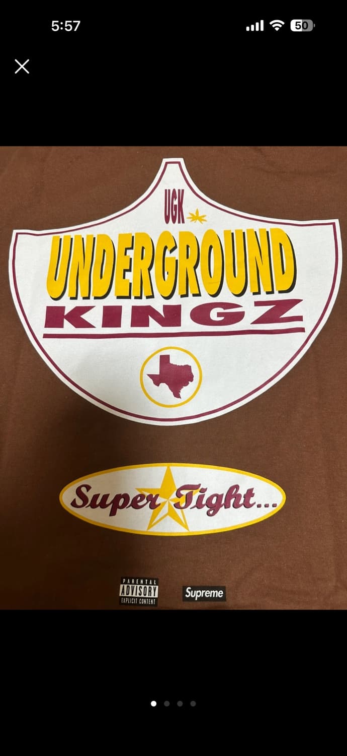 슈프림 ugk 티셔츠 브라운 L 상품이미지1