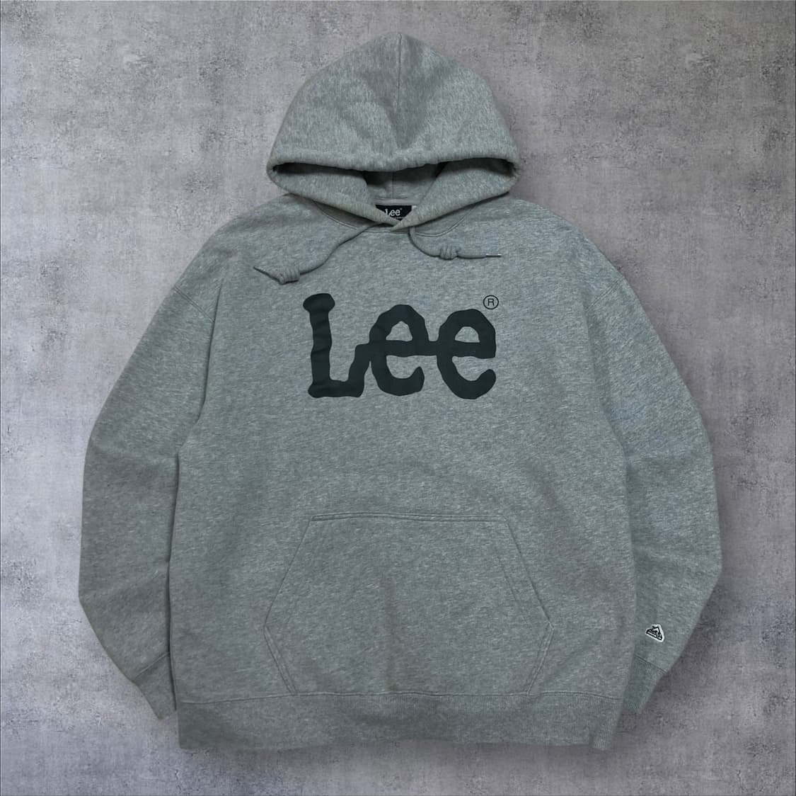 Lee 스펠아웃 빅로고 그레이 후드티 상품이미지1