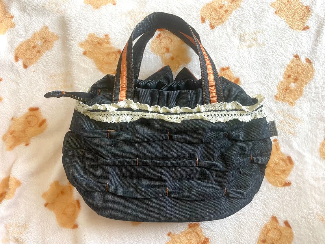 모리걸 빈티지 레이스 리본 토트백 👜🎀 상품이미지2