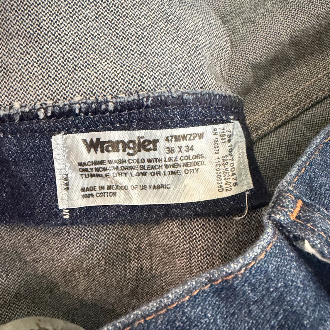 00s 랭글러 빈티지 데님팬츠 38x34 상품이미지6