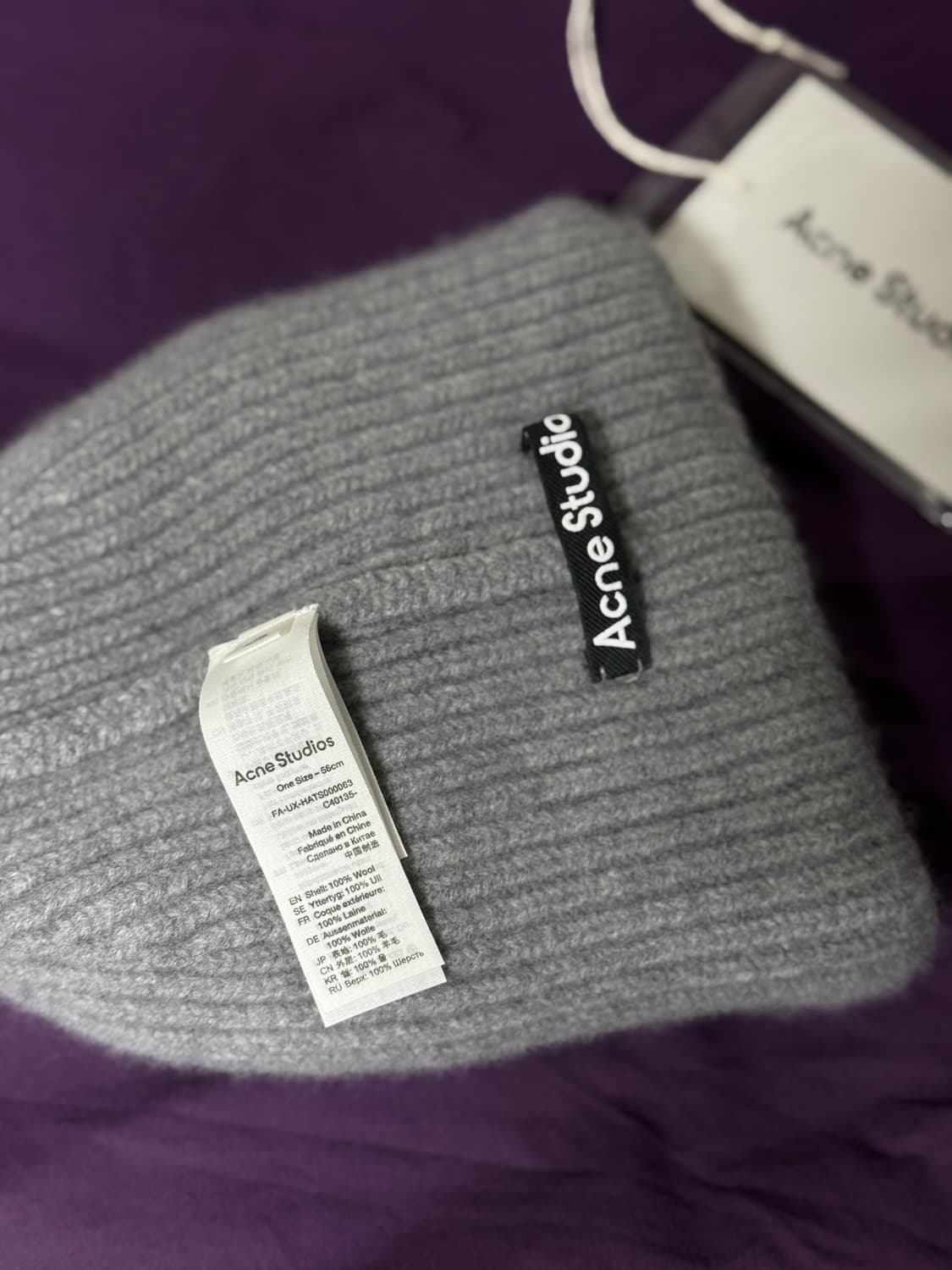 아크네 스튜디오 비니 멜란지그레이 상품이미지4