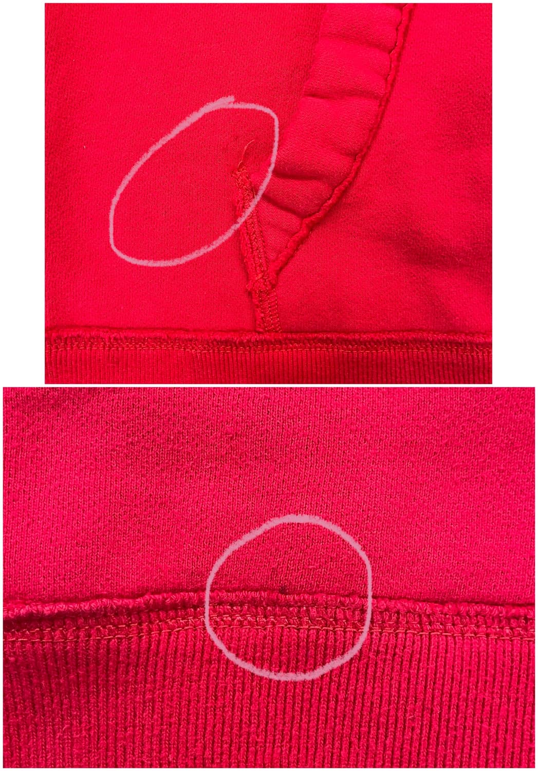 홀리스터 버튼 기모 후드티 레드 L #csz3024 상품이미지6