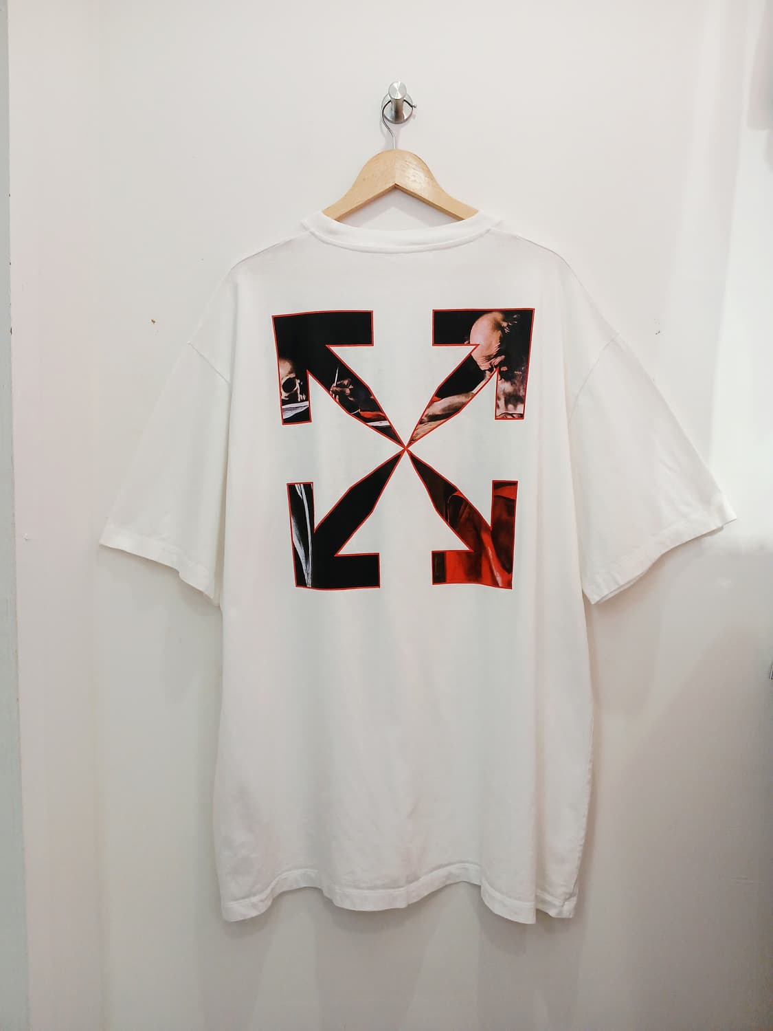 오프화이트 카라바조 반팔티XL 상품이미지3