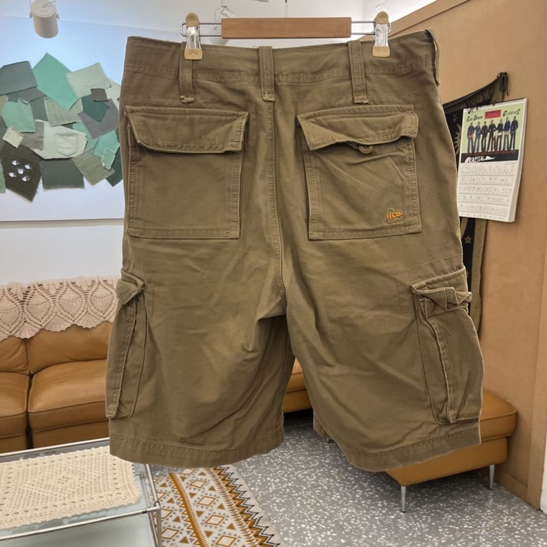 HCO 빈티지 밀리터리 웨스턴 와이드 카고 반바지 C10842 상품이미지4