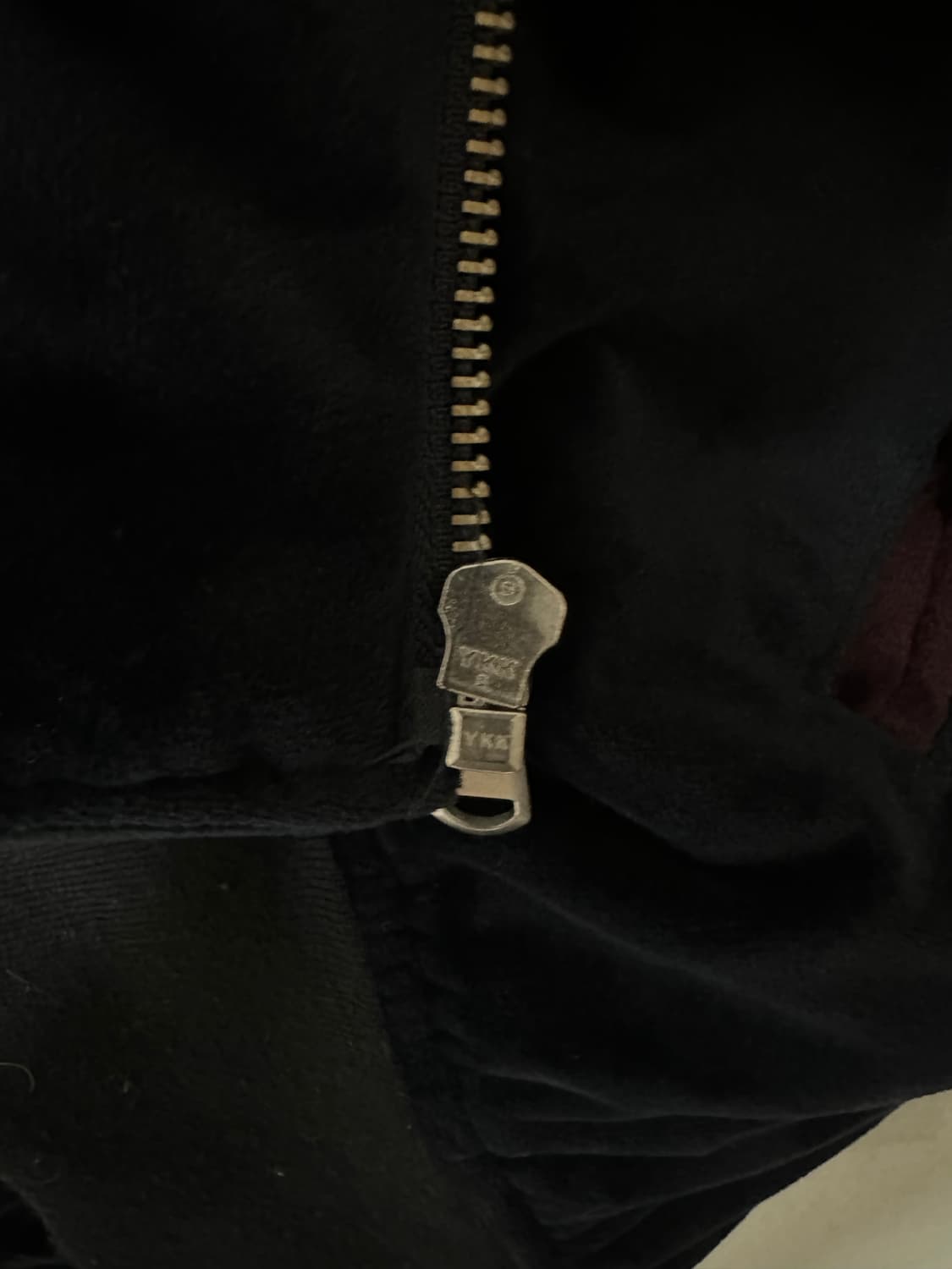 바이올렛 버건디 벨벳 배색 블루종 상품이미지4