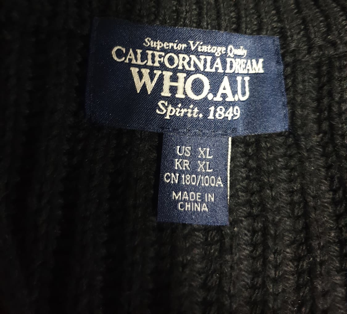 후아유 스티브 미니케이블 투웨이 양모혼방 니트집업 블랙 (XL) 상품이미지4