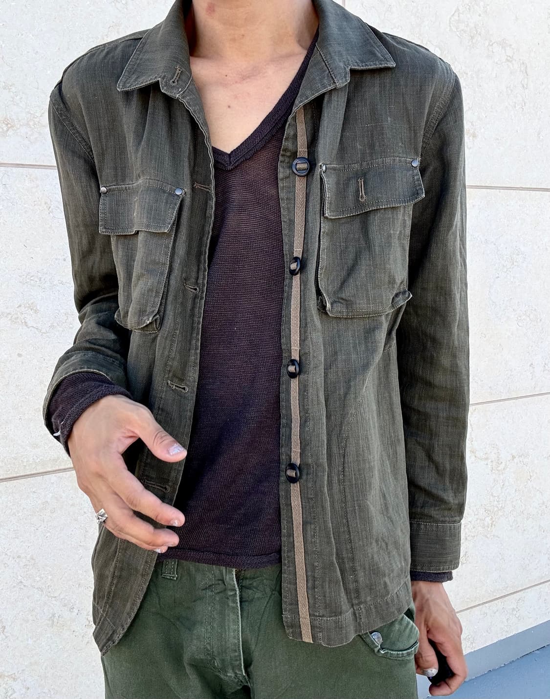 “Vintage” Grunge&Minimal Mood Khaki Jack 상품이미지9