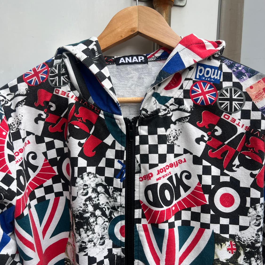 모즈 프린트 후드 집업 상품이미지2