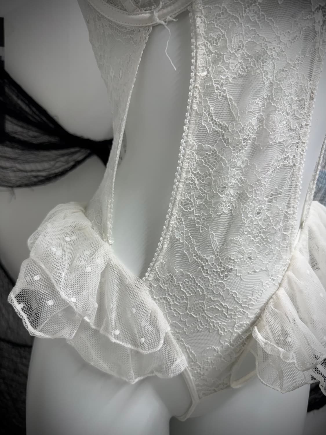 Lace ruffle white lingerie 상품이미지4