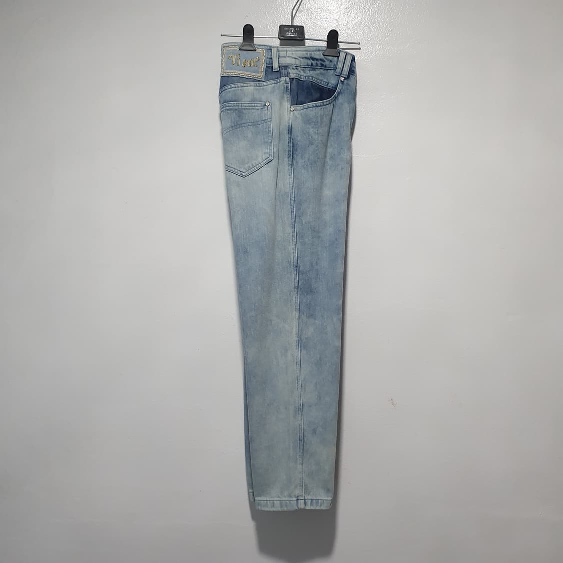 한섬 타임 신형 아이스 워싱 테이퍼드 진 데님 팬츠 연청 67-98 상품이미지7