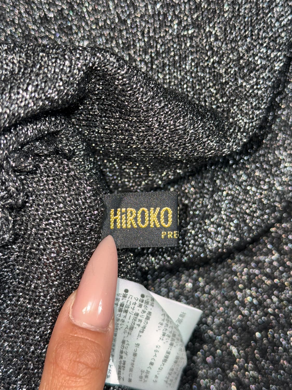 Hiroko Koshino glitter crochet 슬리브리스 상품이미지4