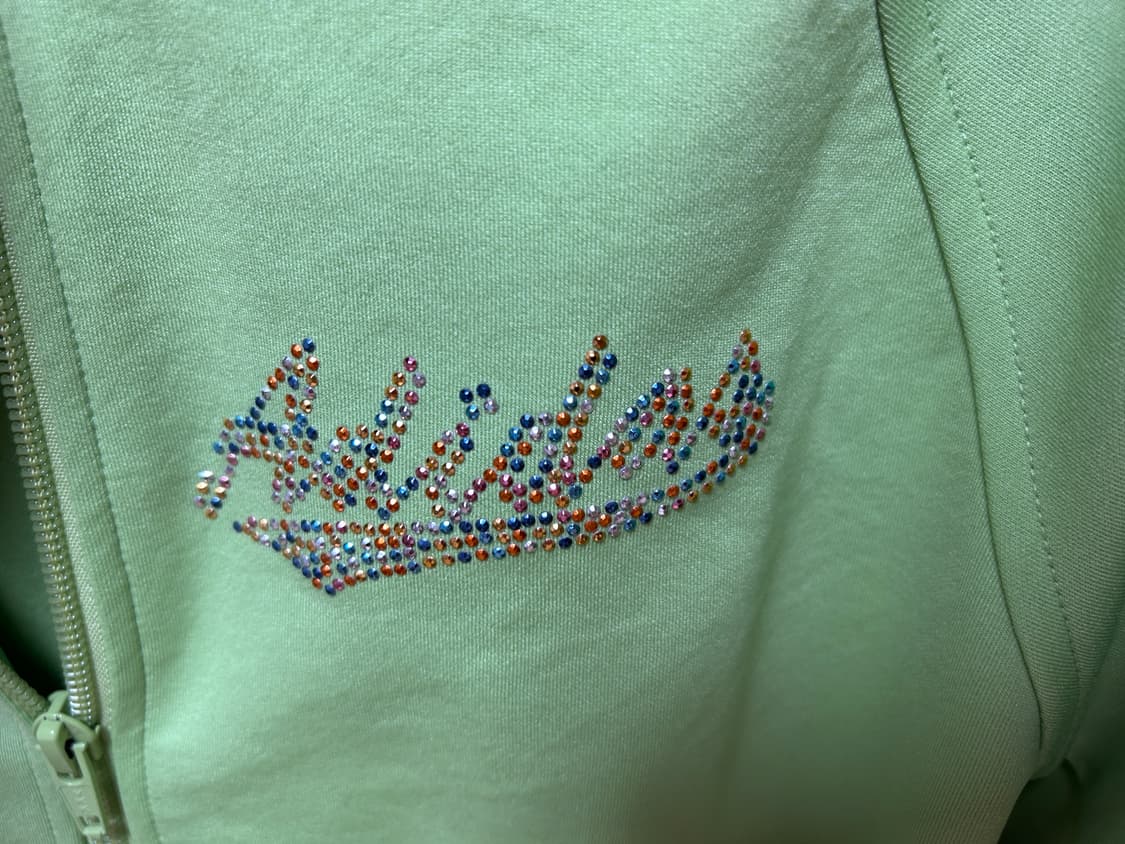 아디다스 져지 연두 큐빅 y2k 희귀 상품이미지5