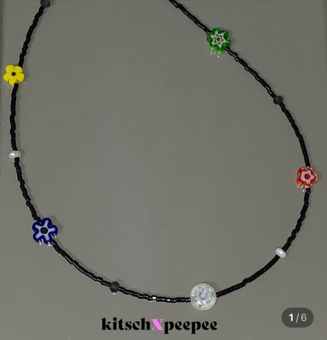 키치앤피피 블랙 베네치아 비즈 목걸이 상품이미지2