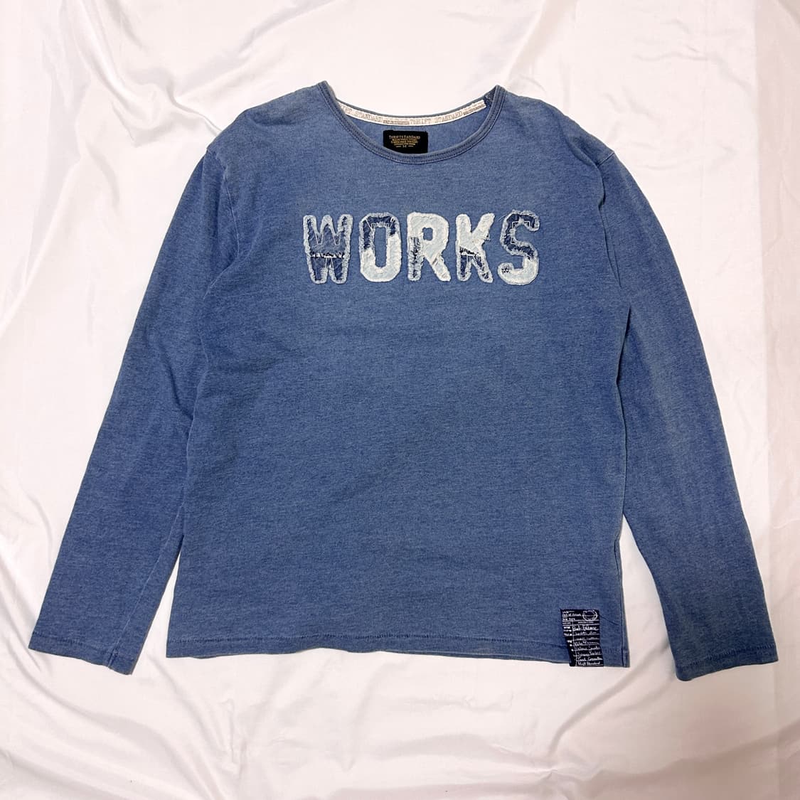 빈티지 패치워크 코튼 긴팔티셔츠 상품이미지7