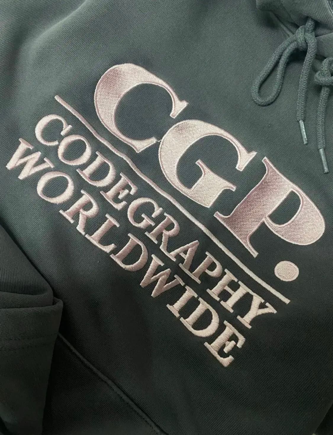 코드그라피 로고 차콜컬러 후드티 M 상품이미지2