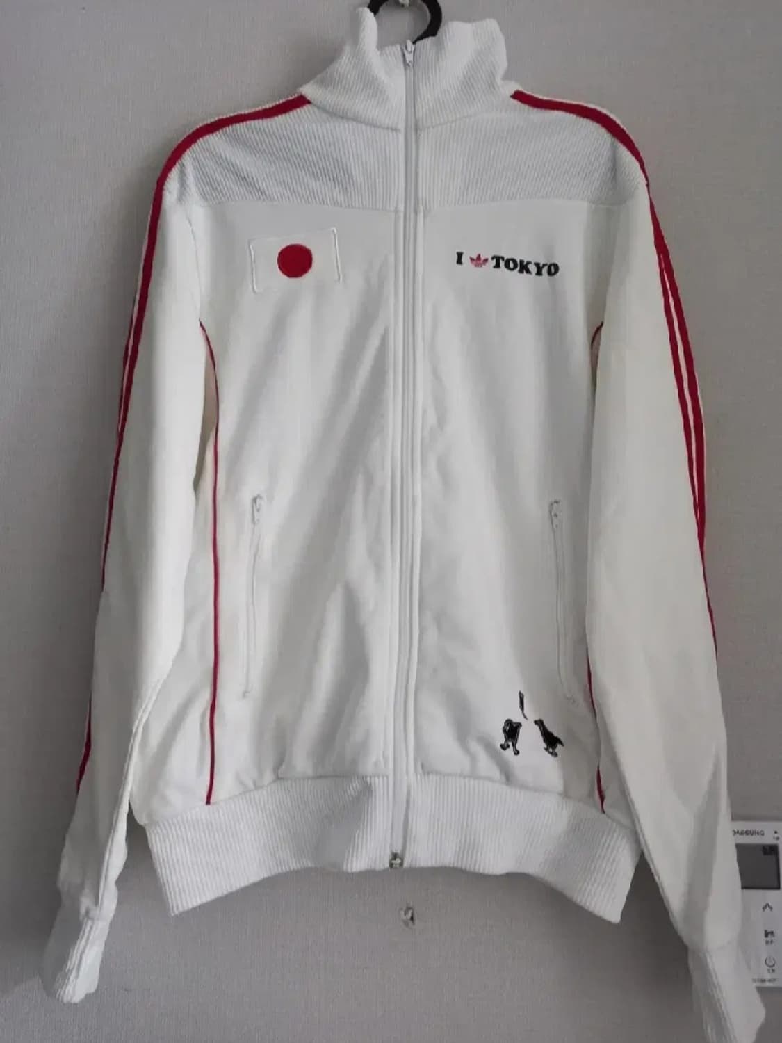 아디다스 희귀 도쿄 흰빨 화이트 트랙탑 저지 져지집업 90/S 상품이미지1