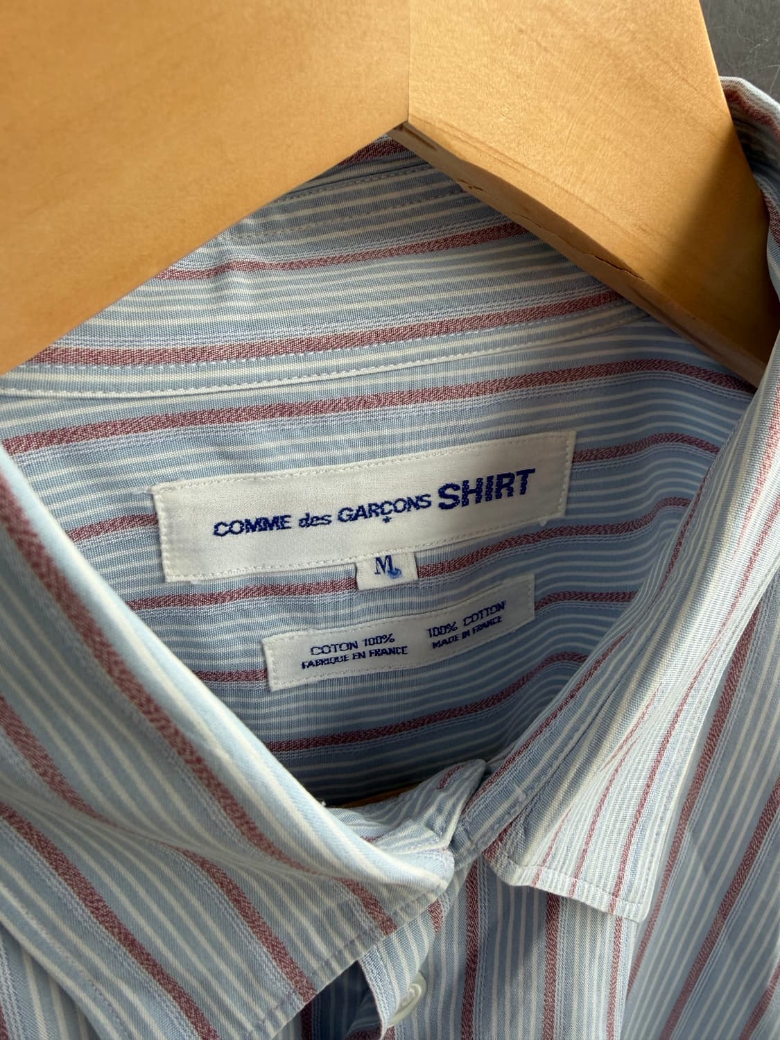 M/ 꼼데가르송 00s 포켓 스트라이프 코튼 셔츠 상품이미지6