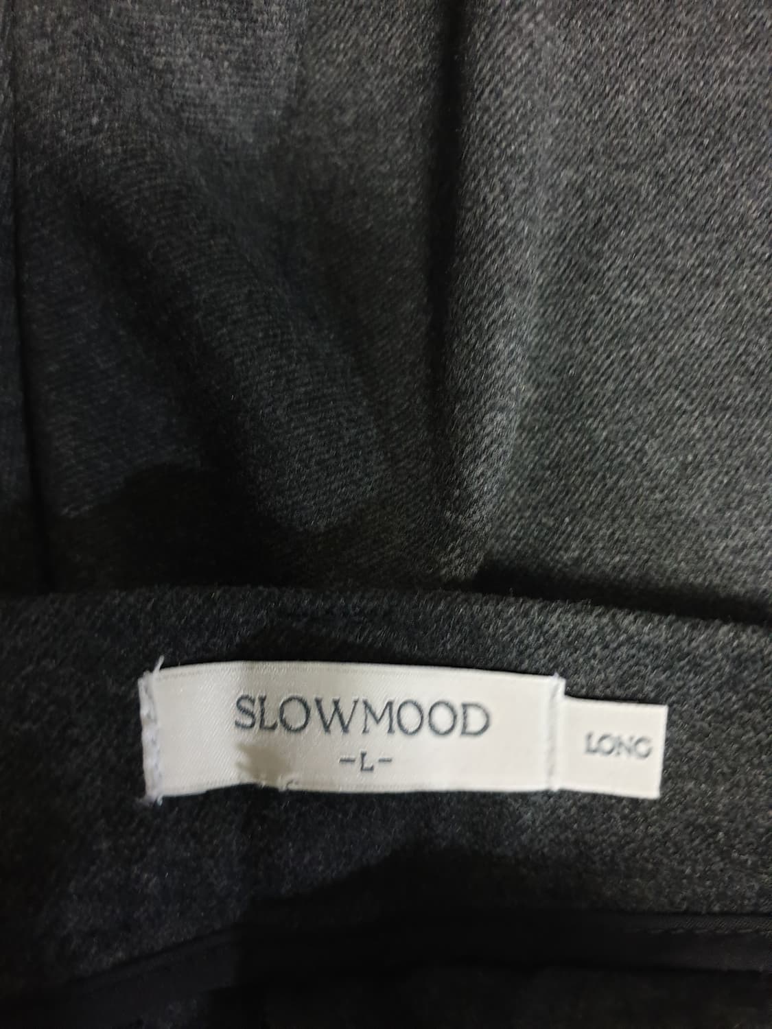 슬로우무드 스판 부츠컷 맥시롱 울 슬랙스 차콜 (L) 상품이미지4