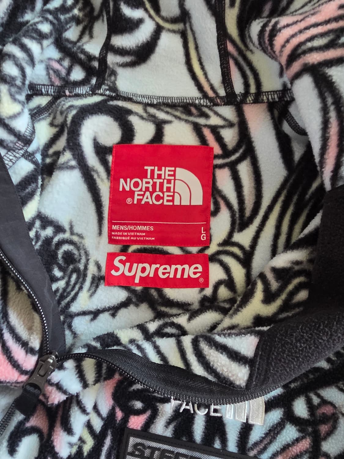 슈프림 x 노스페이스 스팁 테크 플리스 풀오버 멀티컬러 드래곤 상품이미지3