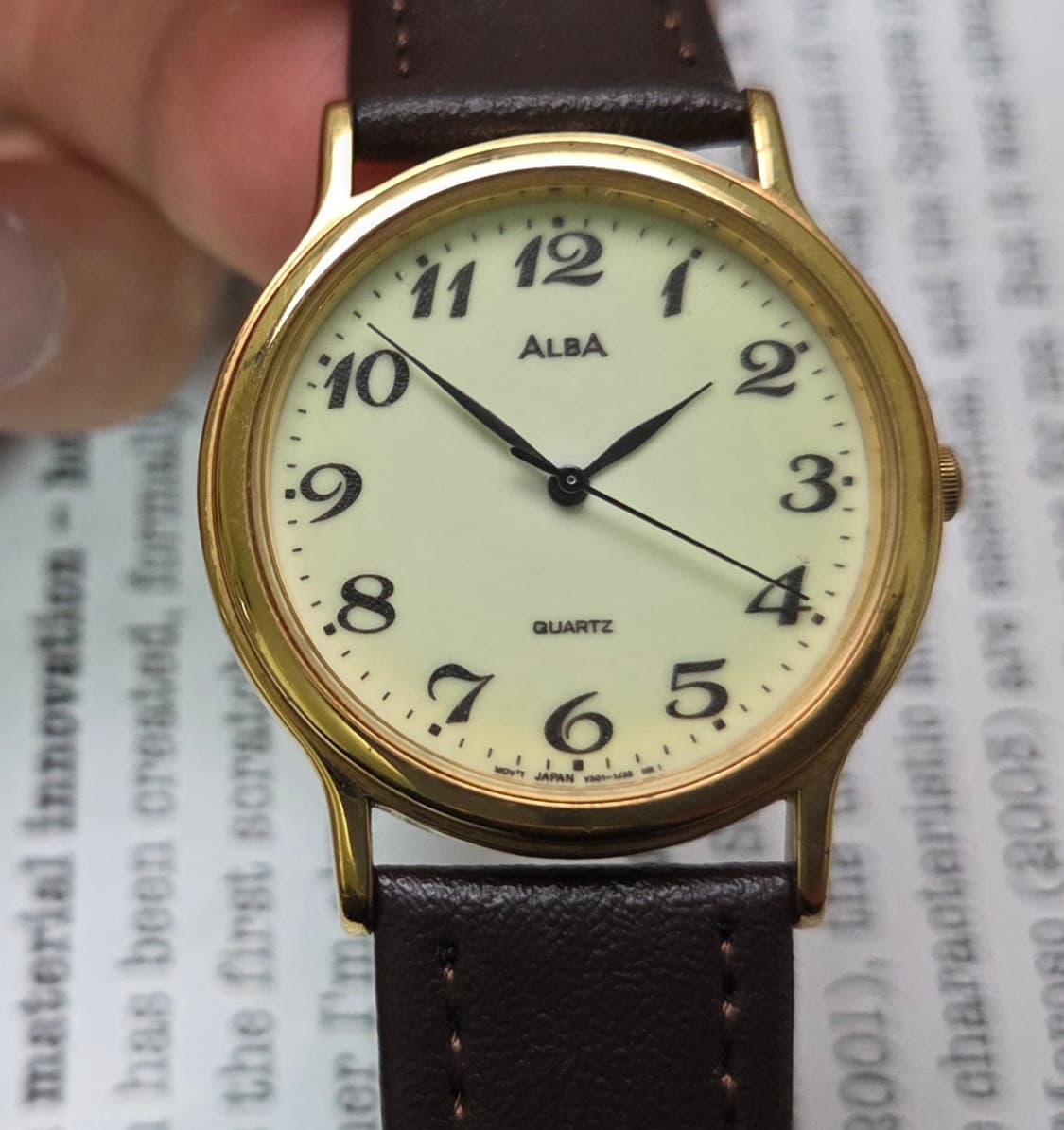 빈티지 세이코 알바 풀루페 야광판 아라빅인덱스 논데이트 슬림쿼츠  상품이미지1