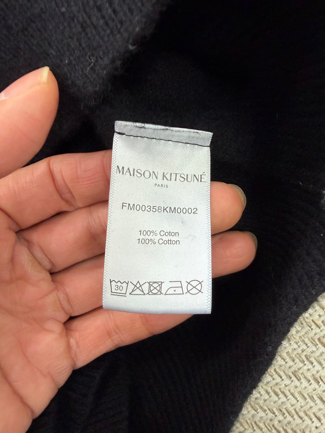 정품) 메종키츠네 여성 폭스 블랙 니트 S 상품이미지7
