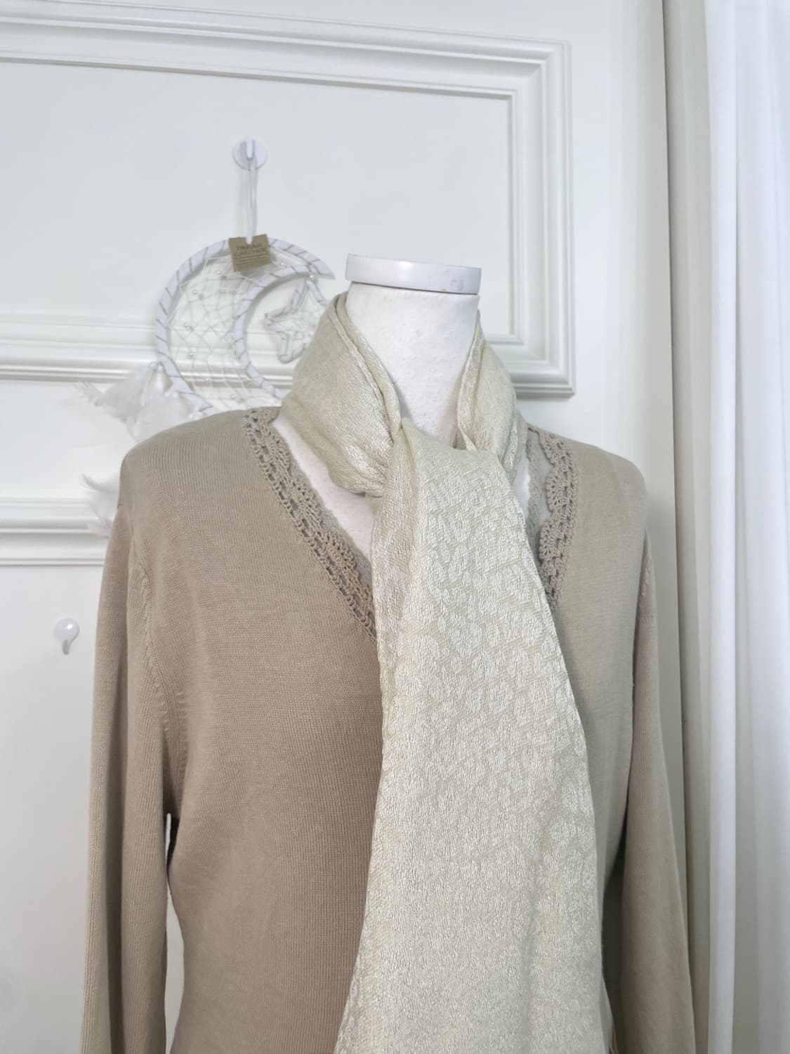 sheer khaki leopard scarf 상품이미지2