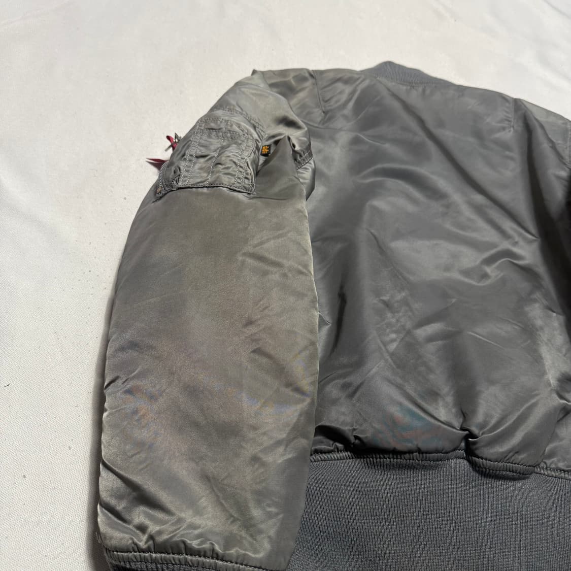 S 알파인더스트리 리버시블 ma-1 그레이 항공  자켓 상품이미지7