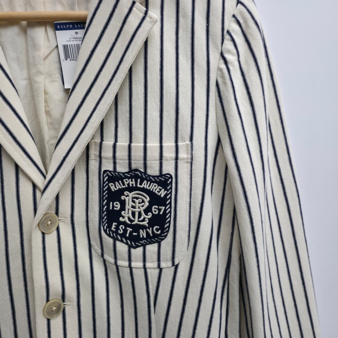[66,8,M] 폴로 랄프로렌 스트라이프 블레이저 자켓 상품이미지4