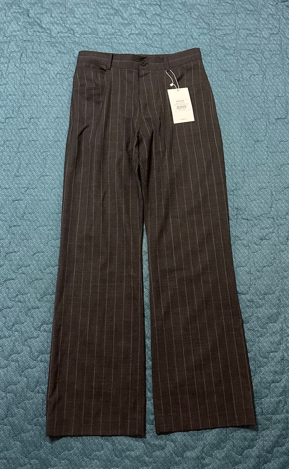 [30] 토니웩 스트라이프 울 플레어 팬츠 그레이 상품이미지2