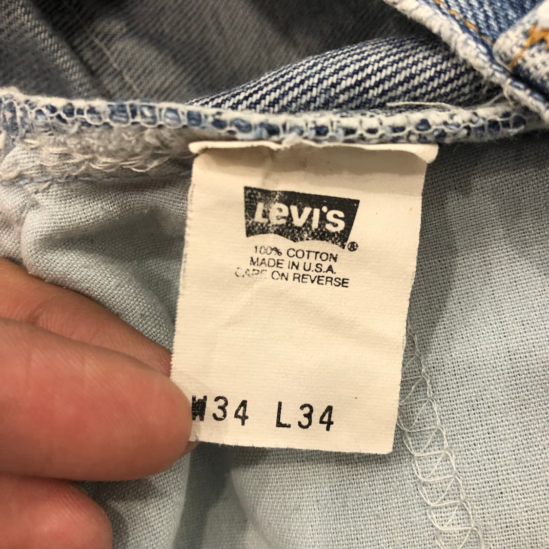 리바이스 505 USA 워싱 데님 팬츠 상품이미지7