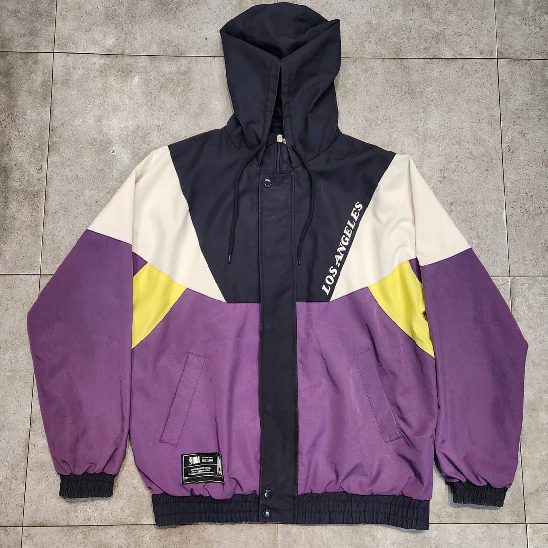 LAKERS 컬러블록 후드 바람막이 자켓 상품이미지1