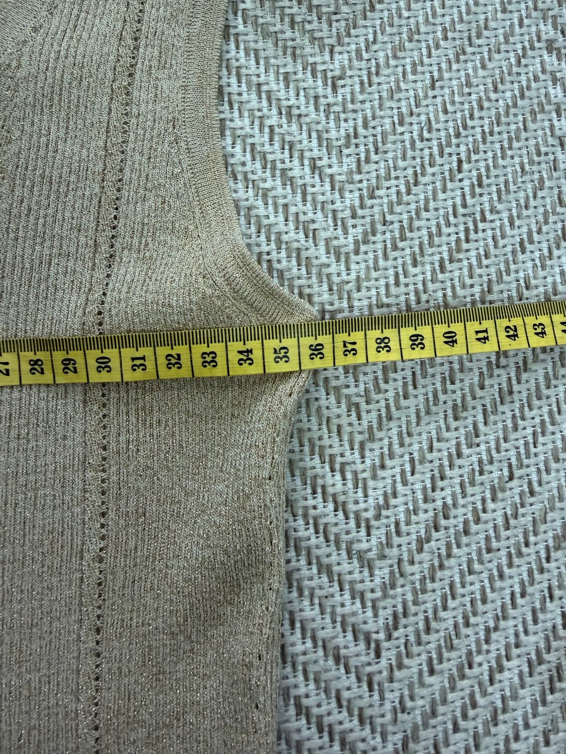 정품) TIME 타임 한섬 22ss 골지 니트 탑 90F 상품이미지8