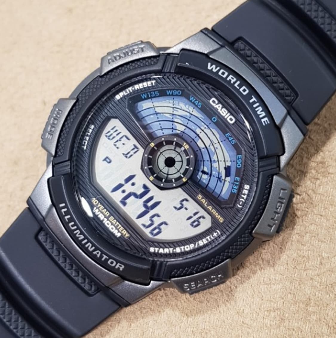 카시오 남송 우레탄 손목시계AE-1100W-1AVDF 판매 상품이미지4