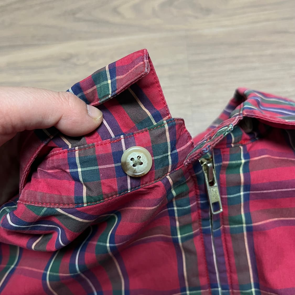 100 폴로 랄프로렌 빈티지 체크 바라쿠타 블루종 자켓 상품이미지5